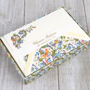 Elegant Note Card Stationery Box Set Rossi Birds Cards
