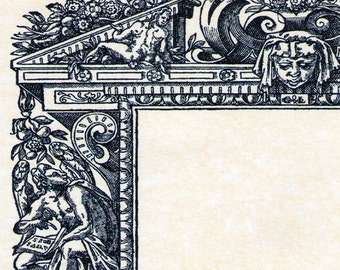Architectural Renaissance Border for Letterhead and Stationery: Instant Download