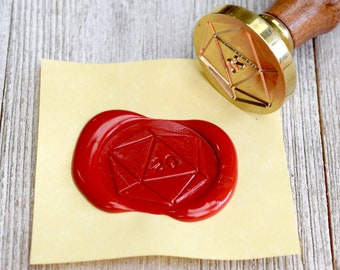 D20 Dice Wax Seal Stamp for RPG DND LARP Tabletop Game Craft Projects