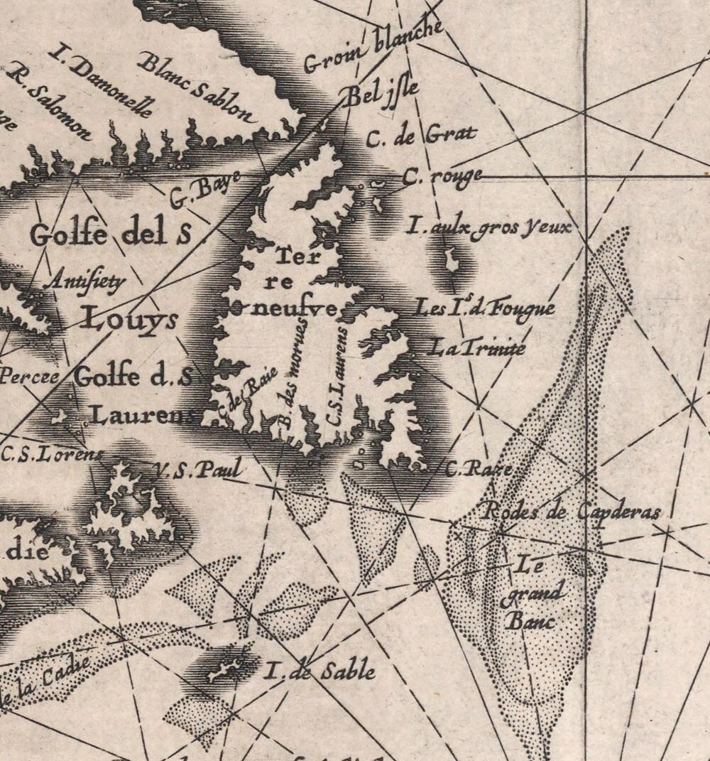 Historische Seekarte Atlantik 17. Jahrhundert bildenden Kunst Etsy