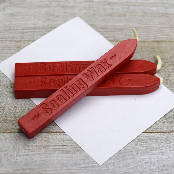 Red Sealing Wax Stick with Wick