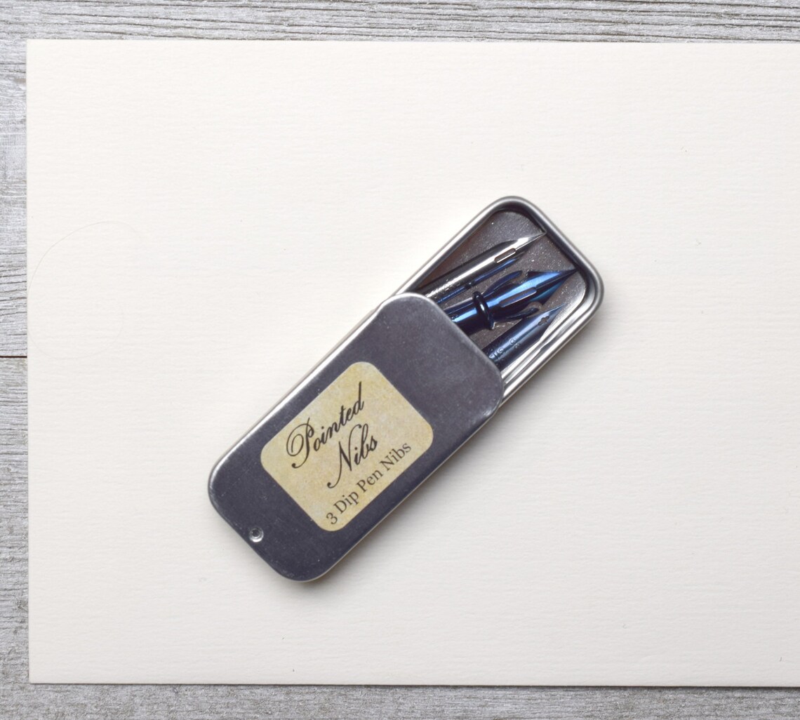 Pointed Calligraphy Nibs for Dip Pens and Holders Set of 3 Etsy