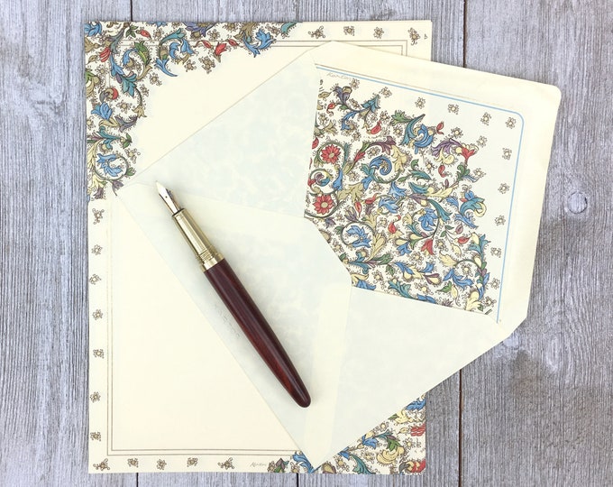 Medieval Flower Stationery Sheets and Envelopes Kartos Medicea ...