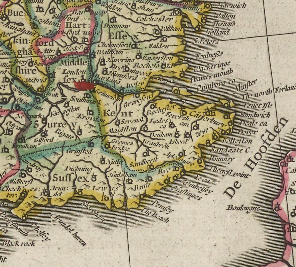 19世紀 イギリスとウェールズの古地図　ガラス額縁　木製フレーム付き il_fullxfull.1035178015_mwq9.jpg