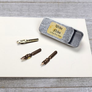 Breite Kalligraphie Federn mit breiten Spitzen für Dip Pens und Halter, 3er Set