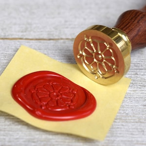 Tudor Rose Wax Seal Stamp // Classic Royal Seal Brass Stamp