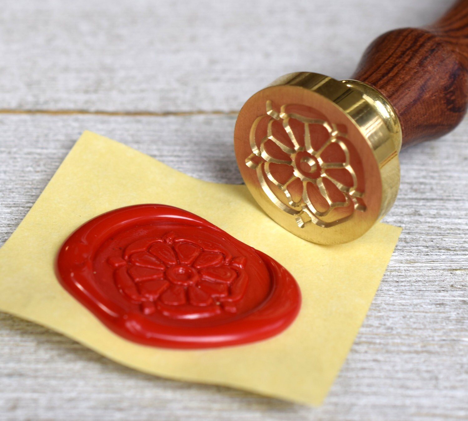 Tudor Rose Wax Seal Stamp // Classic Royal Seal Brass Stamp | Etsy