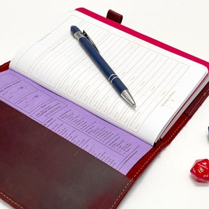 Gamer Leather Notebook DND 5e GM and Player Refillable Journal