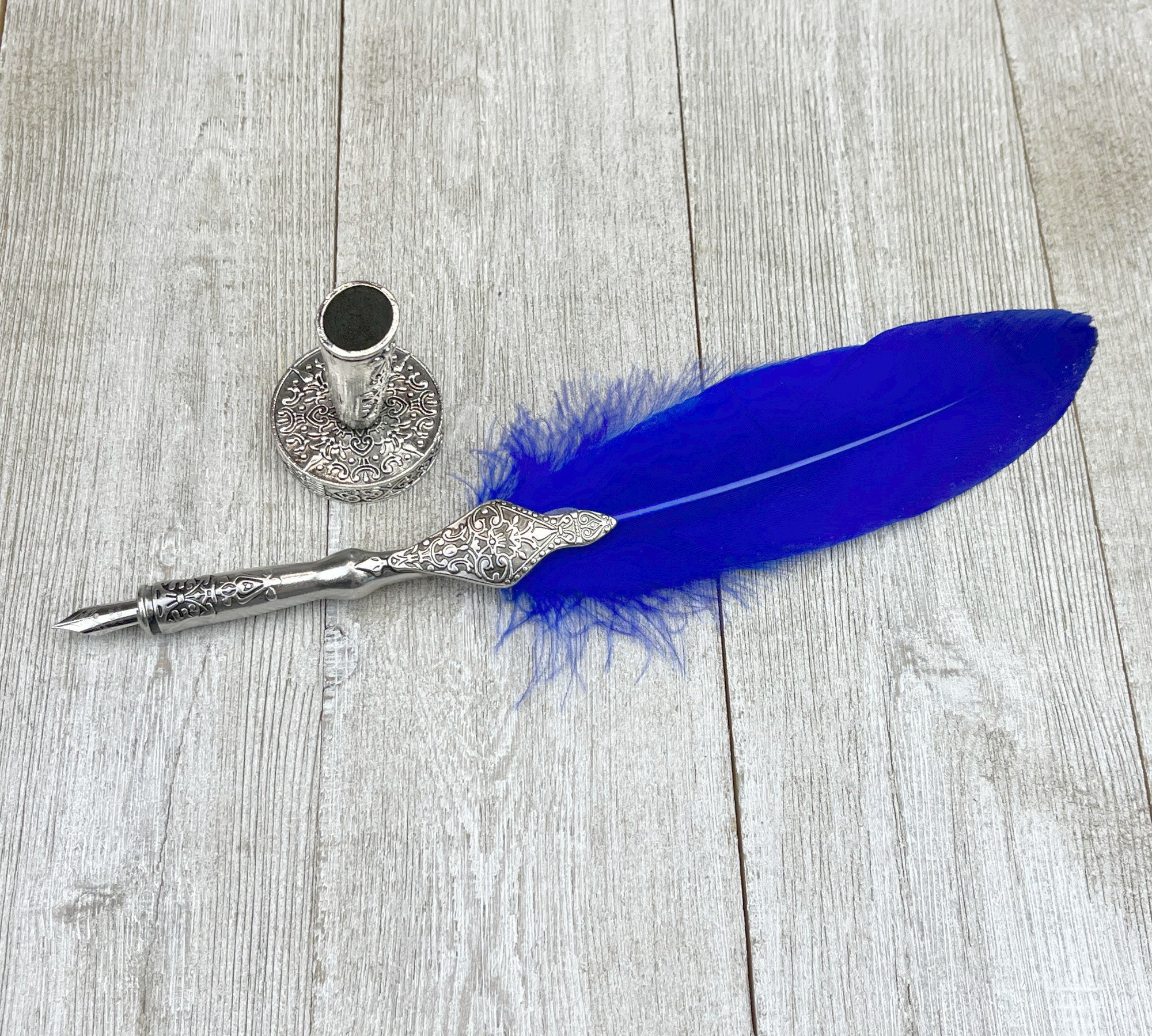 Quill Pen Peacock Feather Pen And Ink Set With 10 Vietnam