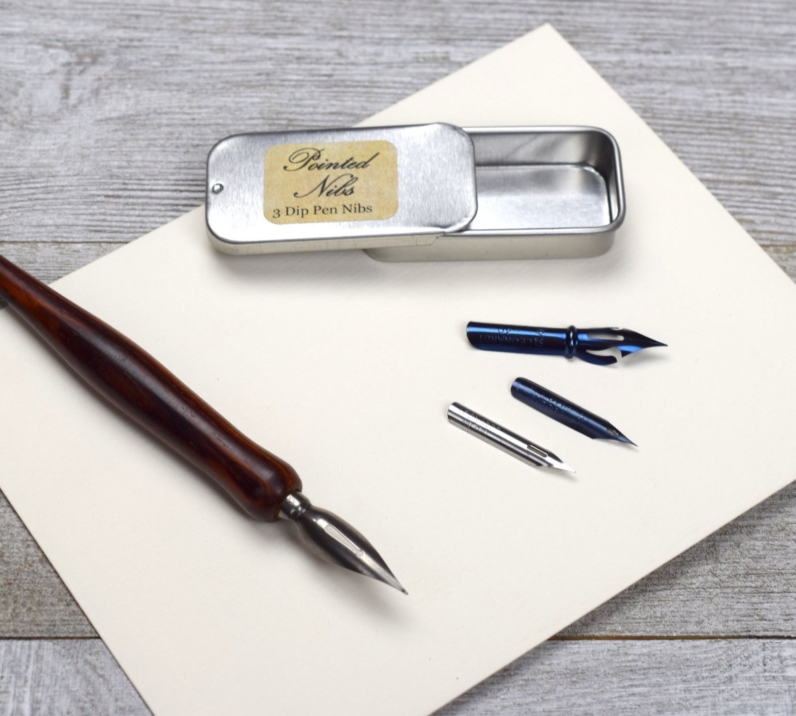 Pointed Calligraphy Nibs for Dip Pens and Holders Set of 3 Etsy