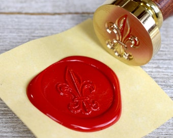 French Fleur de Lis Wax Seal Stamp // Boy Scout Brass Stamp for Craft Projects