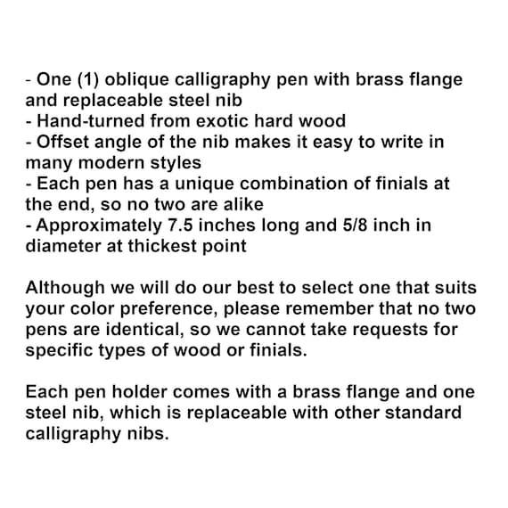 Dip Pen Wood Calligraphy Oblique Nib Pen Holder With Removable Multifit Brass Flange For English Calligraphy Drawing Comic Brown P 270848518