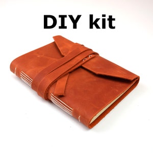 Leather Journal DIY Craft Kit // Book Binding Kit Long Stitch with Tools image 2