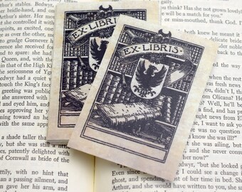 Medieval Book Plates: Set of 24 Heraldic Bookplates with Shield and Eagle