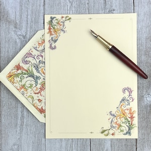 Colorful Leaf Stationery Sheets and Envelopes Kartos Allegro Portfolio