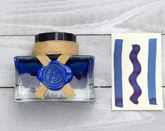 Blue Calligraphy Ink for Quills and Dip Pens, Sapphire Sea Writing Ink