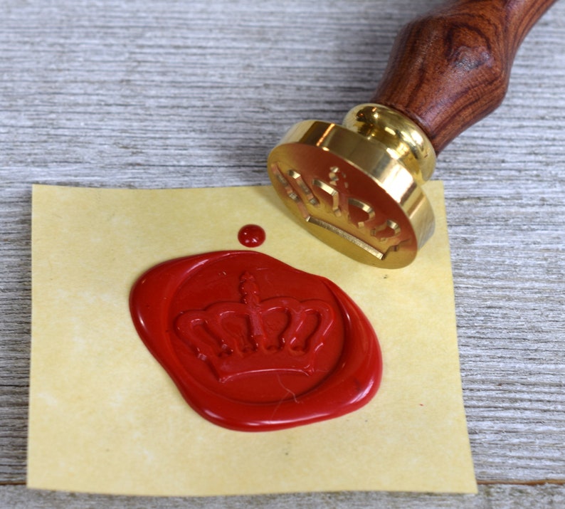 Princess Crown Wax Seal Stamp Royal Crown Brass Stamp for Crafting and