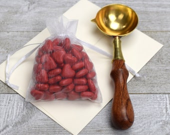 Wedding Invitation Wax Seal Kit with Spoon and Wax Beads