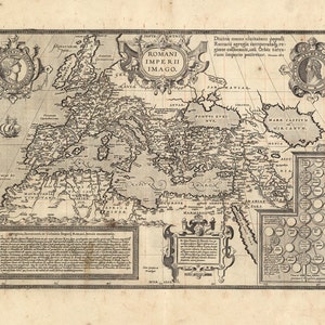 Vintage Karte, Römisches Reich, 17th Century, Fine Art Reproduktion MP017