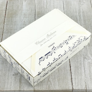 Caja de papelería con tarjetas de notas musicales Vivaldi Score Cards Rossi