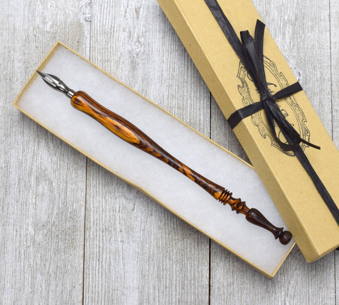 Wood and resin English Oblique Pen, Handmade resin lavender Wooden Antique  Dip Pen, Wood Oblique Calligraphy Pen Holder, perfect gift for her,  practicing Quill