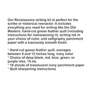 Photograph of the text in the item description