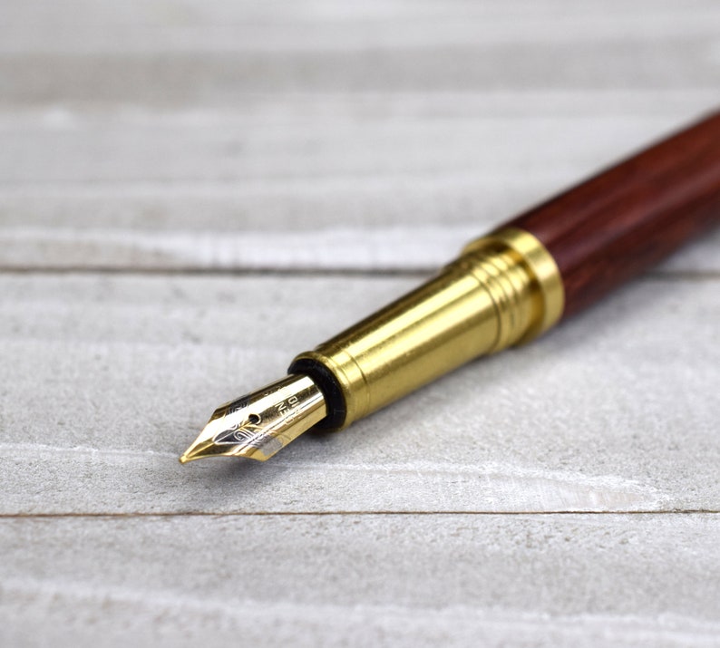Wood Fountain Pen and Case with Ink Cartridges ONE Pen in Etsy