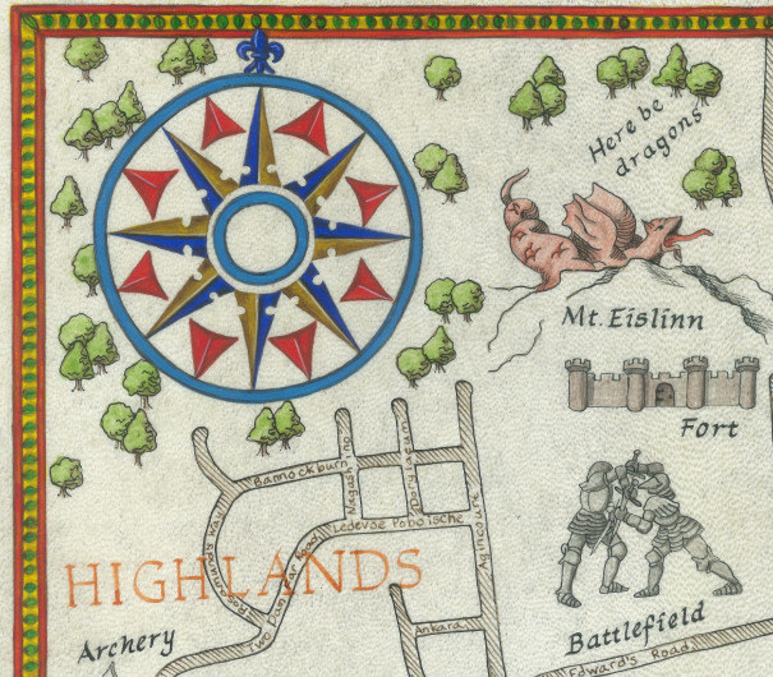 Pennsic War Map in Medieval Style Open Edition Print Etsy