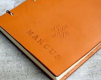 Personalized A6 Refillable Leather Notebook