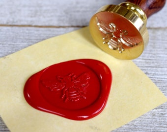 Bumblebee Wax Seal Stamp // Winged Insect Bee Brass Stamp