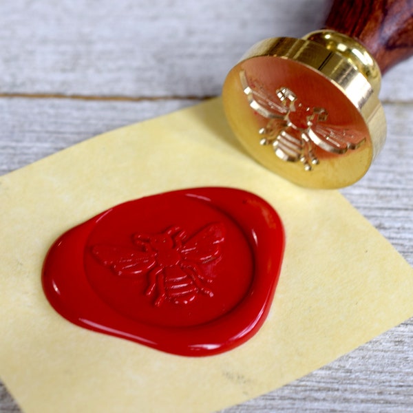 Bumblebee Wax Seal Stamp // Winged Insect Bee Brass Stamp