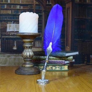 Gänsefeder Feder mit Stiftständer, Dip Pen mit Feder