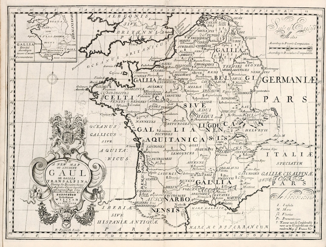フランスアンティーク　MAP Antique Map of France, 18th Century, Fine Art Reproduction