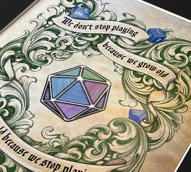 D20 Role Playing Game Art Print RPG Poster Dungeons Dragons - Etsy