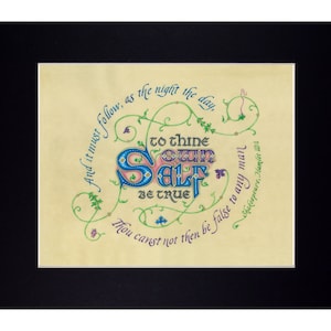 To Thine Own Self Be True Shakespeare Quote from Hamlet Fine Art Print