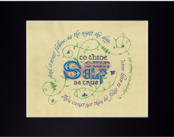 To Thine Own Self Be True Shakespeare Quote from Hamlet Fine Art Print