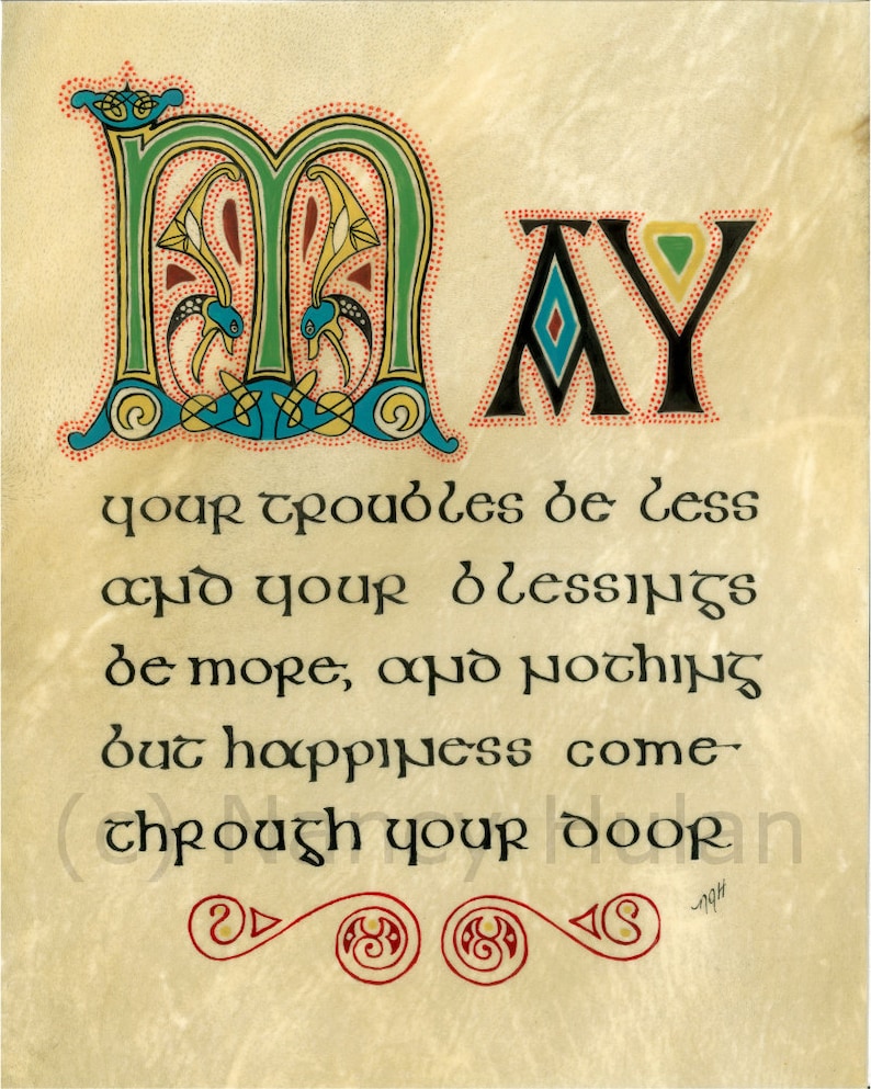 traditional irish blessing fine art print may your
