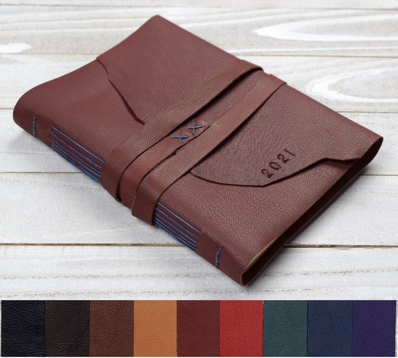 Custom Leather Journal with Lined Paper // Handmade Notebook Etsy