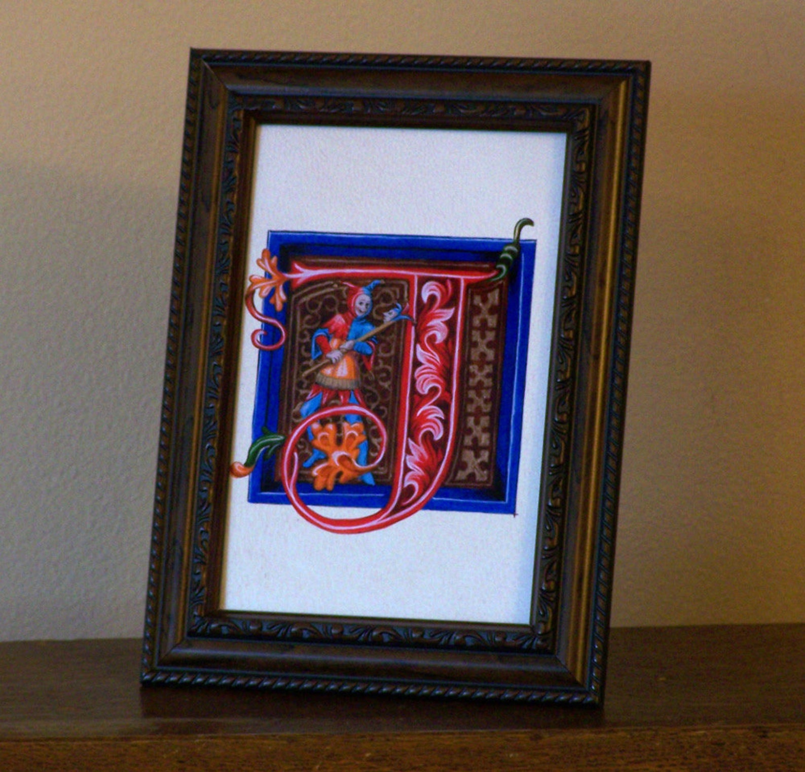 Alphabet Letter J Medieval Illuminated Letter J Painted - Etsy