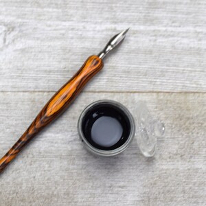 Glass Inkwell for Calligraphy Dip Pens and Quills, Desk Ink Well image 6