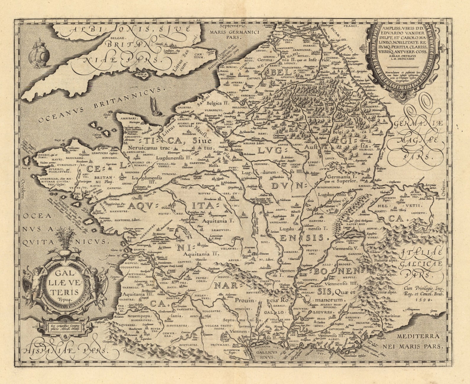 Vintage Map of France, 17th Century, Fine Art Reproduction MP021 - Etsy