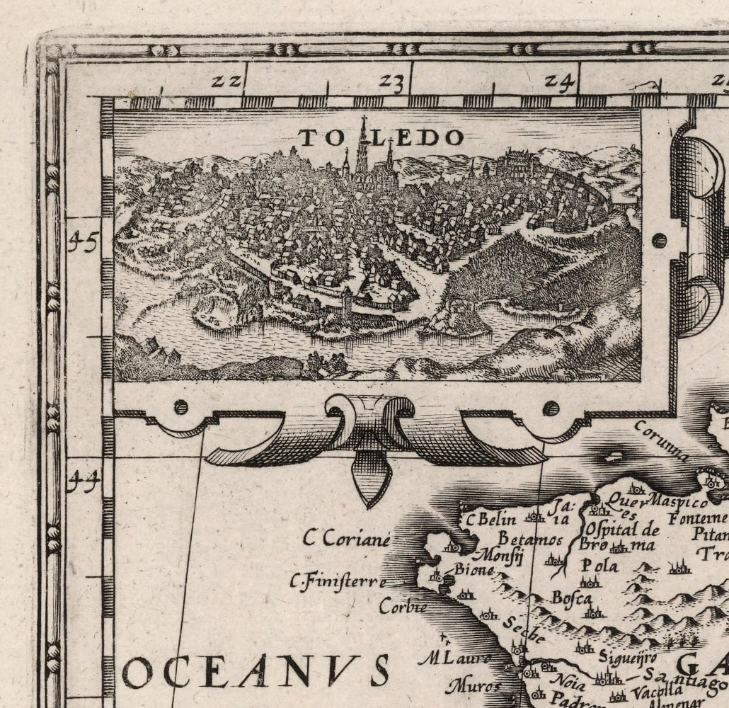 スペインのアンティーク地図、17 世紀、美術複製 MP037 - Etsy 日本