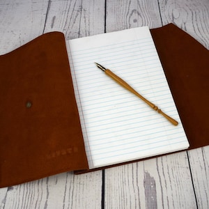 Refillable Leather Notebook for Letter-Size Paper Personalized with Name