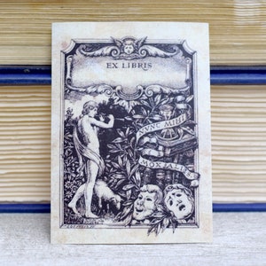 Theatre Bookplate: Set of 24 Self-Adhesive Ex Libris Book Plate Stickers