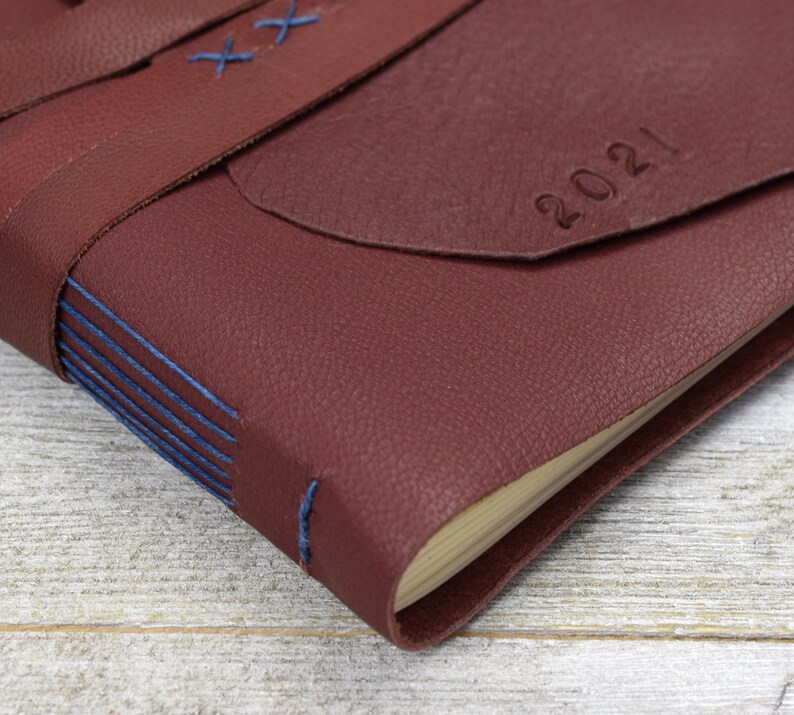 Custom Leather Journal with Lined Paper // Handmade Notebook Etsy