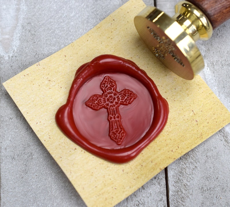 Christian Cross Wax Seal Stamp // Religious Symbol Brass Stamp - Etsy