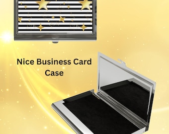 Business Card Holder Metal Case Personalized Gift Executive Professional Office Desk Accessory Organizer Slim Wallet Design Elegant Boss