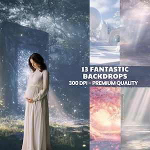 13 verzauberte fantastische Kulissen | Mystische Fantasy Digitale Hintergründe für Portrait Fotografie
