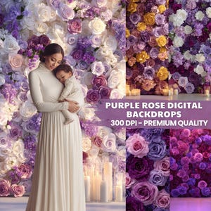 Purple Floral Fine Art Textures Flower Digital Background Photoshop Overlay Photo Texture Photo Overlay Maternity Backdrop Photoshop Overlay