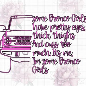 Bronco Girls Decal